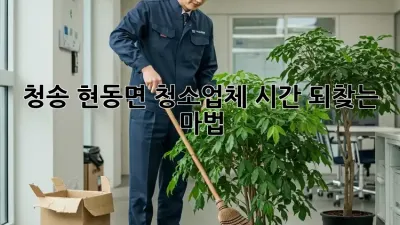 청송 현동면 청소업체: 시간 되찾는 마법